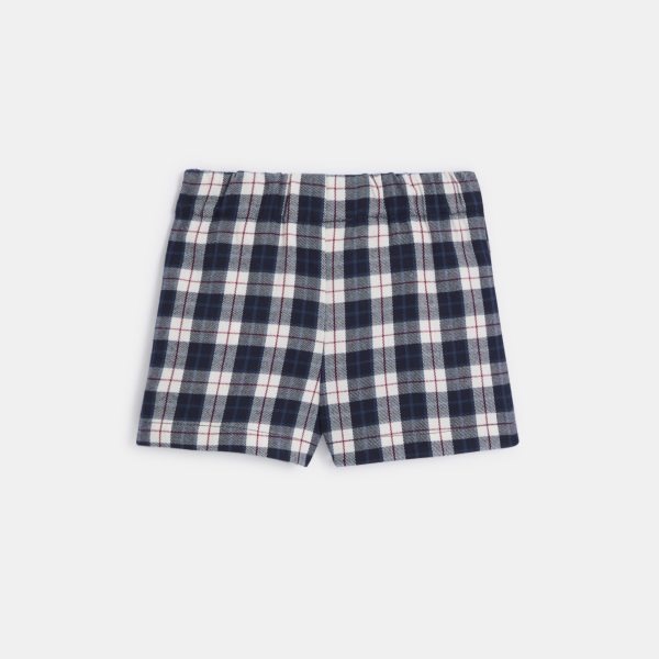 شورت بثنيات من القماش الاسكتلندي